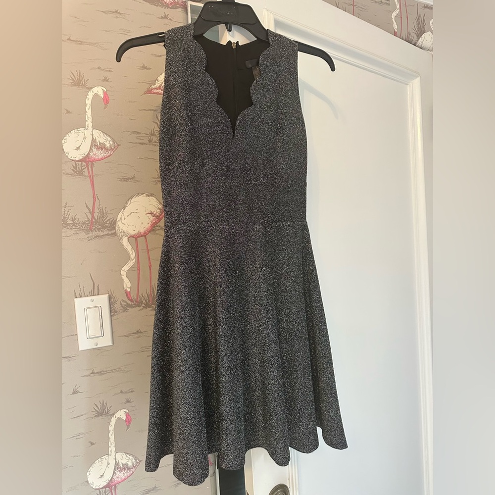 Aqua scalloped neck dress size xs